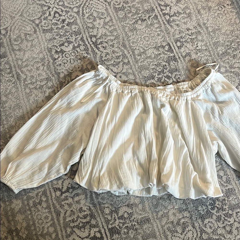 We the Free Off-Shoulder White Top